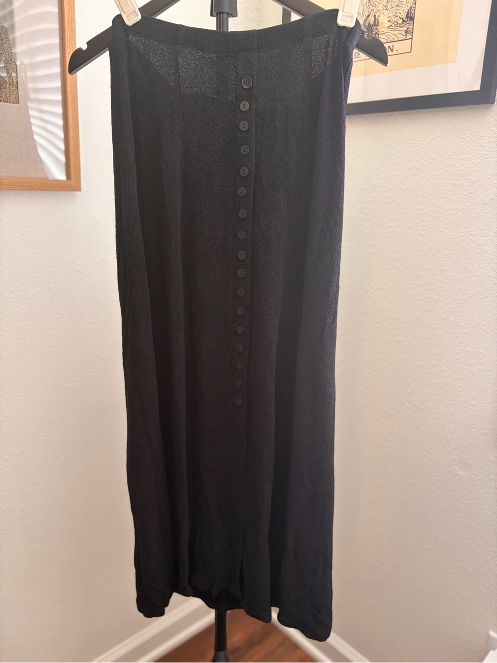 90s Whismigoth Button-Front Maxi Skirt